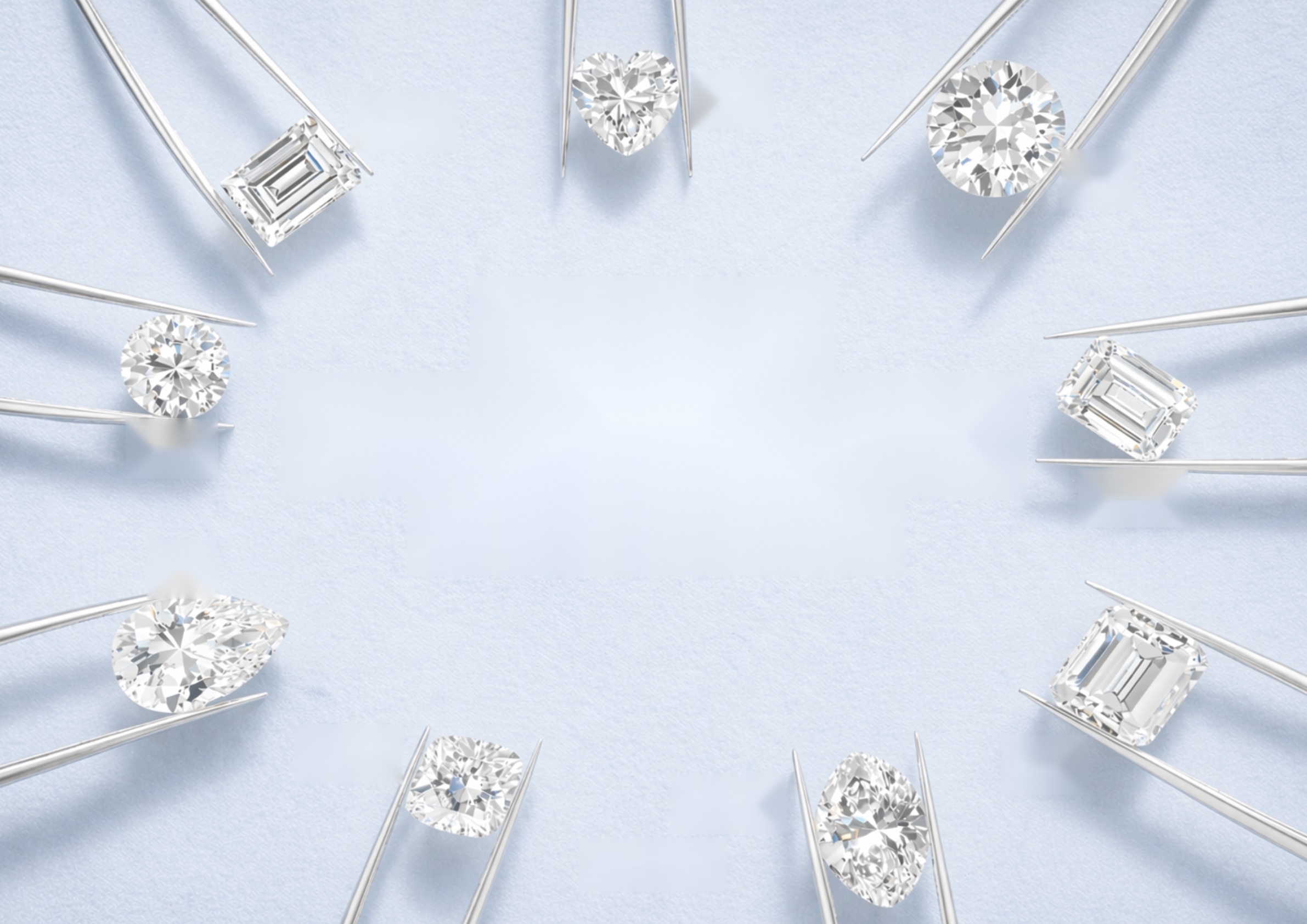Timeless diamond cuts arranged in tweezers